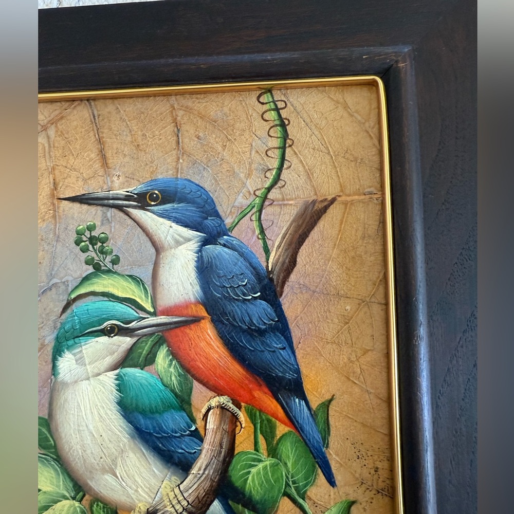 Vintage Colorful Mixed Media Birds Paintings - Picture 8 of 16